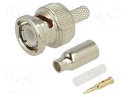 connector BNC Str Plg Hex 50Ohm Nickel Plated RG17 TE Connectivity