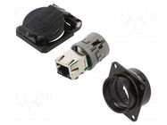Connector: RJ45; coupler; RJF; PIN: 8; Cat: 5e; with protective cap AMPHENOL