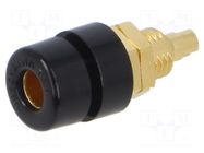 Connector: 4mm banana; socket; 32A; 30VAC; 60VDC; black; BIL 30 Au HIRSCHMANN T&M