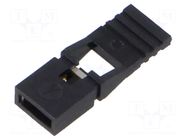 Connector: pin strips; jumper; female; 2.54mm; 1x2; black SAMTEC