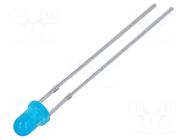 LED; blue; 3mm; 400÷600(typ)-800mcd; 50°; Front: convex; 2.8÷3.5VDC BRIGHTEK (EUROPE)