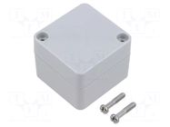 Enclosure: multipurpose; X: 50mm; Y: 52mm; Z: 40mm; 1554; light grey HAMMOND