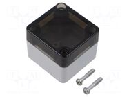 Enclosure: multipurpose; X: 50mm; Y: 52mm; Z: 40mm; 1554; light grey HAMMOND