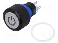 Switch: push-button; Pos: 2; SPDT; 0.5A/220VAC; 1A/24VDC; ON-ON ONPOW