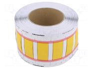 Heat shrink markers; 16mm; yellow; thin walled; Temp: -55÷135°C HELLERMANNTYTON