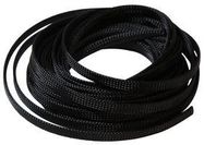 SLEEVING, BRAID, 8MM, BLACK, 10M