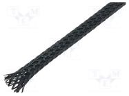 Braid; ØBraid : 4÷11nom.6mm; PET,polyester; black; -50÷150°C HELLERMANNTYTON