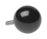 KNOB, BALL, PHENOLIC, 1", BLACK