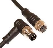 CABLE ASSY, 3P R/A M8 PLUG-RCPT, 9.8 