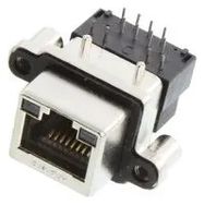 RUGGED RJ45 JACK, R/A, 8P8C, 1PORT, TH