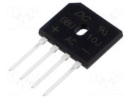 Bridge rectifier: single-phase; Urmax: 600V; If: 10A; Ifsm: 220A DC COMPONENTS