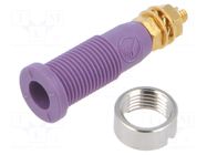 Connector: 2mm banana; socket; 10A; 1kV; 31mm; violet; -25÷70°C HIRSCHMANN T&M