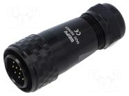 Connector: circular; plug; male; PIN: 12; IP67; SA20; 8÷12mm; 5A; 400V WEIPU