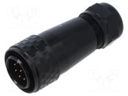 Connector: circular; plug; male; PIN: 9; IP67; SA20; 8÷12mm; 5A; 500V WEIPU
