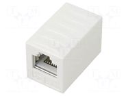 Coupler; for cable; RJ45 socket,both sides; Keystone; 8p8c TELEGÄRTNER