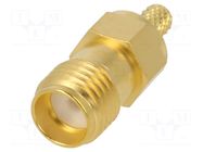 Connector: SMA; plug; female; straight; 50Ω; soldering,crimped TELEGÄRTNER
