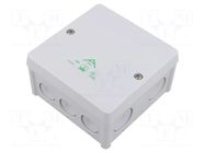Enclosure: junction box; X: 102mm; Y: 102mm; Z: 57mm; IP66; grey; ABOX SPELSBERG