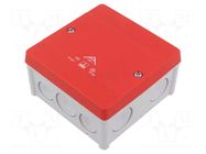 Enclosure: junction box; X: 102mm; Y: 102mm; Z: 57mm; IP66; grey; ABOX SPELSBERG