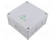 Enclosure: junction box; X: 127mm; Y: 127mm; Z: 70mm; IP66; grey; ABOX SPELSBERG