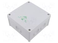 Enclosure: junction box; X: 127mm; Y: 127mm; Z: 70mm; IP66; grey; ABOX SPELSBERG