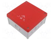 Enclosure: junction box; X: 127mm; Y: 127mm; Z: 70mm; IP66; grey; ABOX SPELSBERG
