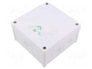 Enclosure: junction box; X: 127mm; Y: 127mm; Z: 70mm; IP66; white SPELSBERG