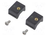 Clip; ASA; for enclosures; dark grey; WP; TAKACHI TAKACHI