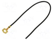 Cable with crimped terminals; H05V-K; 1mm2; black; 250mm; ring CHEVAL