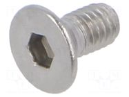 Screw; M3x6; Head: countersunk; hex key; acid resistant steel A4 KRAFTBERG