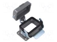 connector Han B BASE PANEL 1 LEVER METAL COVER HARTING