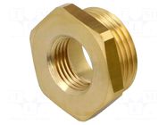 Mount.elem: thread adapter; brass; Int.thread: G 1/2" PNEUMAT