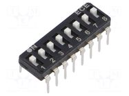Switch: DIP-SWITCH; Poles number: 8; OFF-ON; 0.025A/24VDC; Pos: 2/8 ECE