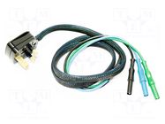 Connection cable; banana 4mm plug x3,PRO-GB plug HT INSTRUMENTS