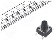 Microswitch TACT; SPST; Pos: 2; 0.05A/12VDC; SMT; 2.45N; 6x6x3.5mm CONNFLY