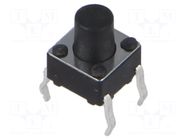 Microswitch TACT; SPST; Pos: 2; 0.05A/12VDC; THT; 1.57N; 6x6x3.5mm CONNFLY