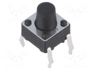 Microswitch TACT; SPST; Pos: 2; 0.05A/12VDC; THT; 2.45N; 6x6x3.5mm CONNFLY