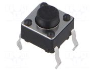 Microswitch TACT; SPST; Pos: 2; 0.05A/12VDC; THT; 2.45N; 6x6x3.5mm CONNFLY