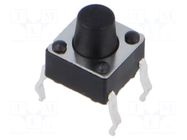 Microswitch TACT; SPST; Pos: 2; 0.05A/12VDC; THT; 2.45N; 6x6x3.5mm CONNFLY