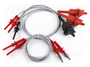 Clamp test lead set; Urated: 5kVDC; Inom: 10A; Len: 2m HT INSTRUMENTS