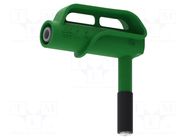 Adapter; 4A; green; Tip diameter: 6.6mm; Socket size: 4mm; MGP ELECTRO-PJP