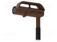 Adapter; 4A; brown; Tip diameter: 6.6mm; Socket size: 4mm; MGP ELECTRO-PJP