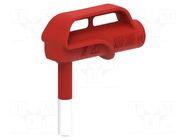 Adapter; 4A; red; Tip diameter: 6mm; Socket size: 4mm; MGP ELECTRO-PJP