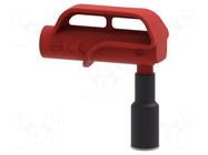 Adapter; 4A; red; Tip diameter: 11mm; Socket size: 4mm; MGP ELECTRO-PJP