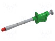 Clip-on probe; crocodile; 20A; green; Contacts: brass; 4mm; L: 153mm ELECTRO-PJP