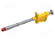 Clip-on probe; crocodile; 20A; yellow; Contacts: brass; 4mm; steel ELECTRO-PJP