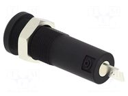 Connector: 4mm banana; socket; 10A; black; faston terminal ELECTRO-PJP