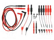 Clamp test lead set; black,red ELECTRO-PJP