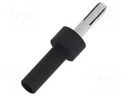 Connector: 4mm banana; socket; black; nickel plated; insulated ELECTRO-PJP