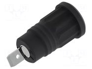 Connector: 4mm banana; socket; 36A; black; nickel plated; 32mm ELECTRO-PJP
