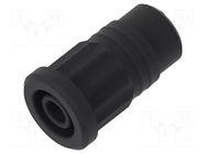Connector: 4mm banana; socket; 36A; black; nickel plated; m3 holes ELECTRO-PJP